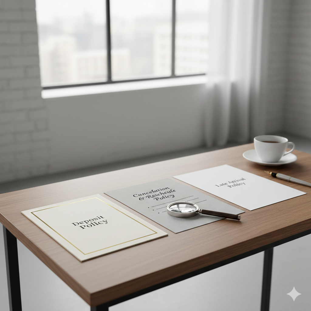 預約規則範本：7 種可直接複製貼上的預約政策，降低爽約不傷客情